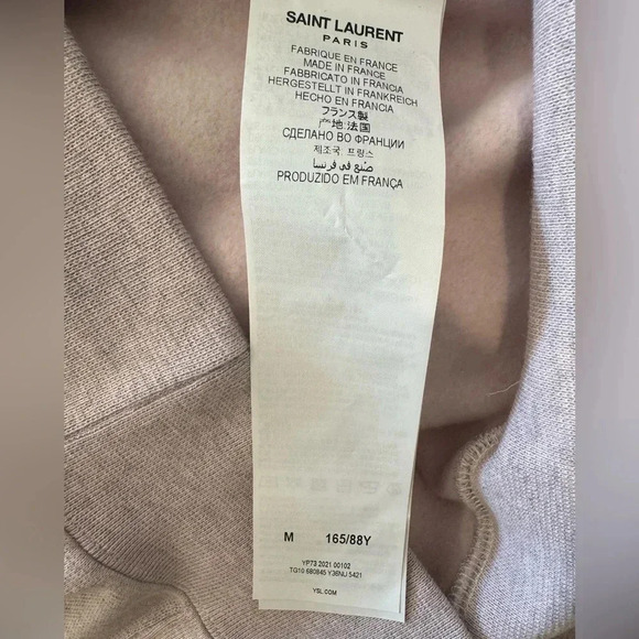 SAINT LAURENT YSL NWT Saint Laurent Universite Oversized Sweatshirt Fleece M - Picture 10 of 12